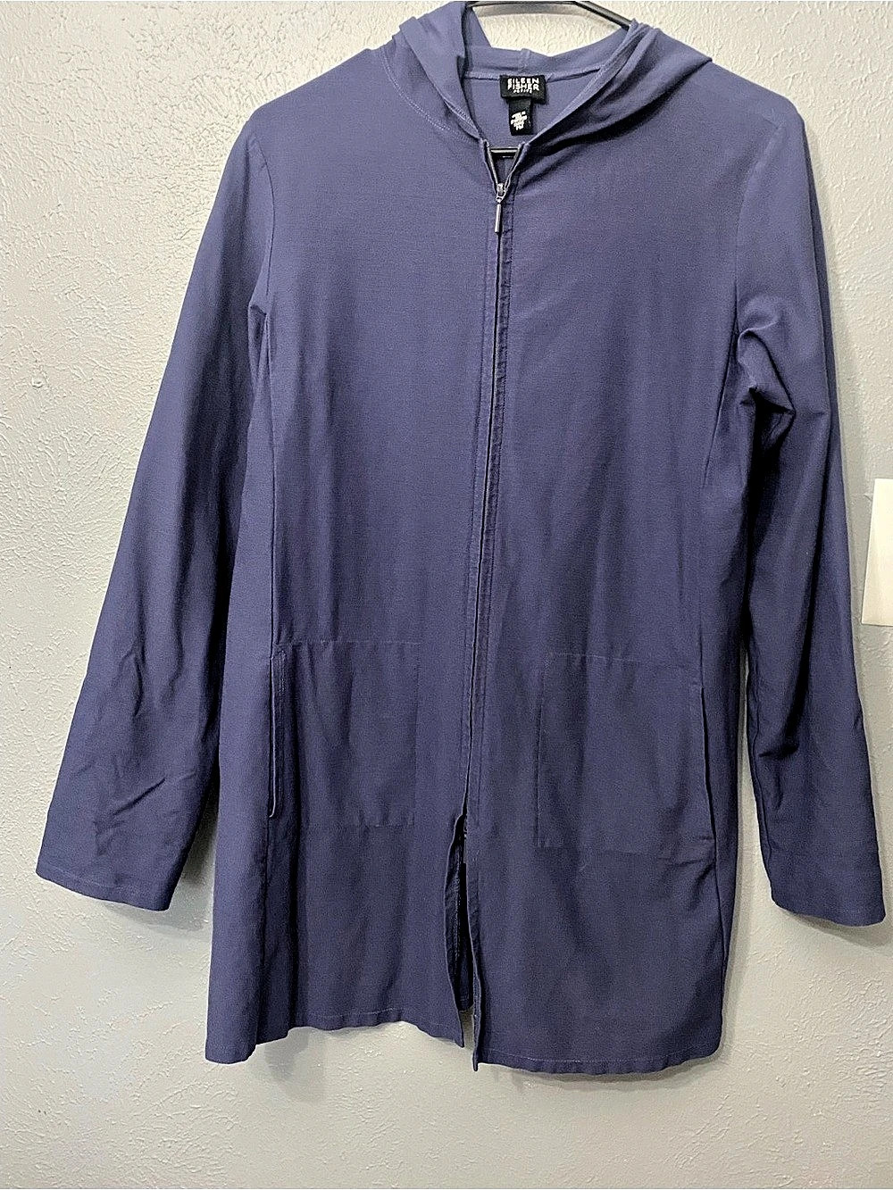 Eileen Fisher Purple Hooded Zip Jacket Size Medium